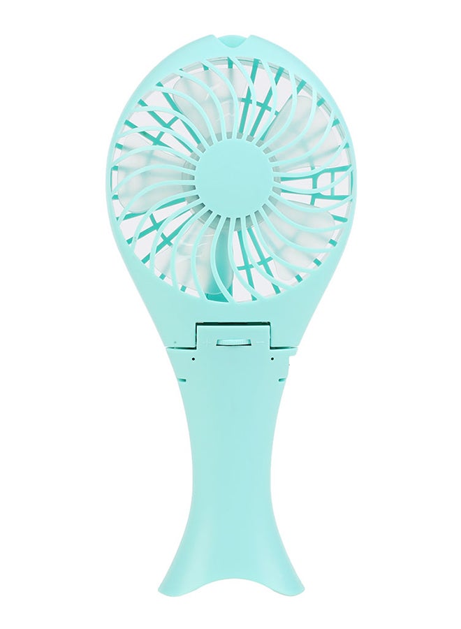 Generic Handheld Summer Foldable Rechargeable Stepless Speed Mini Labtop Desk USB Fan Sky Blue  - Image 1