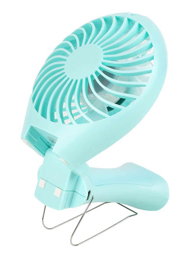 Generic Handheld Summer Foldable Rechargeable Stepless Speed Mini Labtop Desk USB Fan Sky Blue  - Image 2