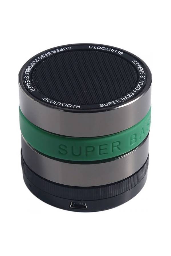 Portable Bluetooth Speaker Green/Silver/Black - Image 1
