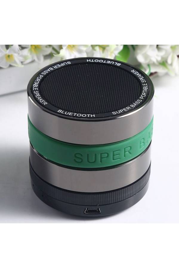 Portable Bluetooth Speaker Green/Silver/Black - Image 4