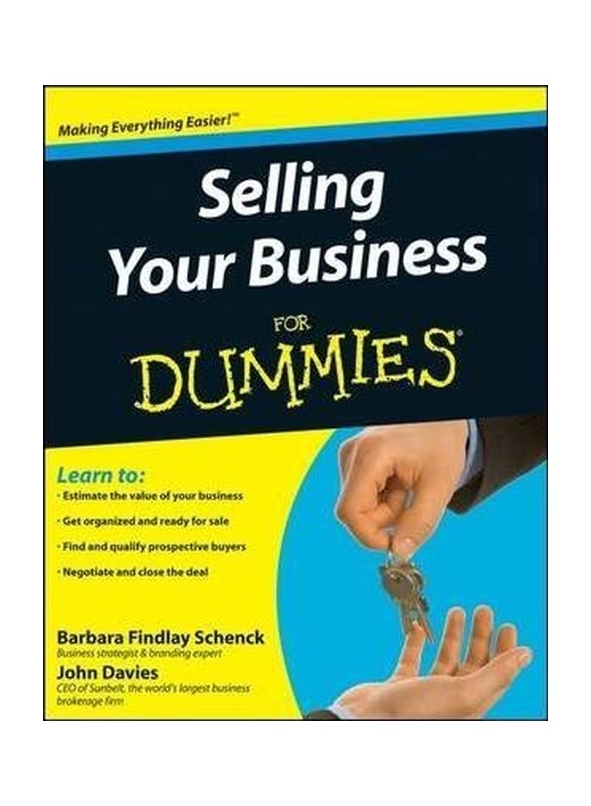 Selling Your Business For Dummies Paperback English by Barbara Findlay Schenck - 22-Dec-16 