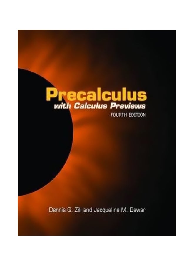 Precalculus With Calculus Previews Hardcover English by Dennis G. Zill - 39021 