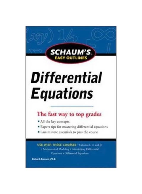 Schaum's Easy Outline Of Differential Equations Paperback English by Richard Bronson - 9-Dec-11