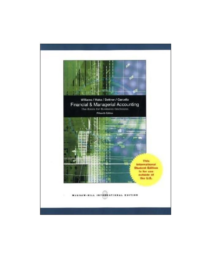 Financial And Managerial Accounting Paperback English by Jan R. Williams - 1-Oct-10 