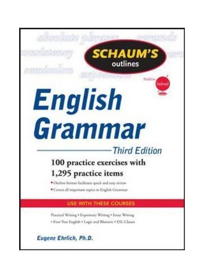 Schaum's Outline Of English Grammar Paperback English by Eugene Ehrlich - 24-Mar-11