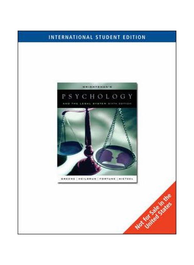 Wrightsman's Psychology And The Legal System Paperback English by Edith Greene - 38883 