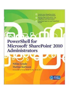 Powershell For Microsoft SharePoint 2010 Administrators Paperback English by Niklas Goude - 23-Nov-10 