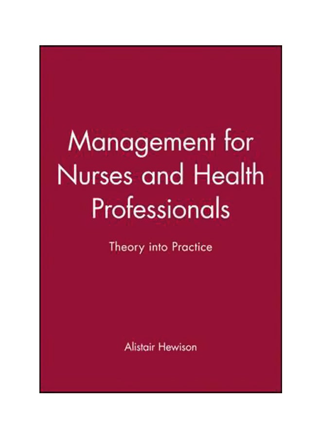 Management For Nurses And Health Professionals Hardcover English by Morrell M. Avram - 9-Feb-07
