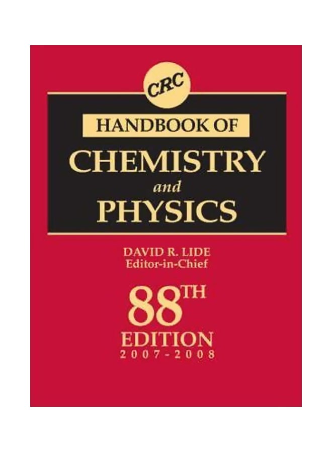 CRC Handbook Of Chemistry And Physics Hardcover English by David R. Lide - 25 Jun 2007