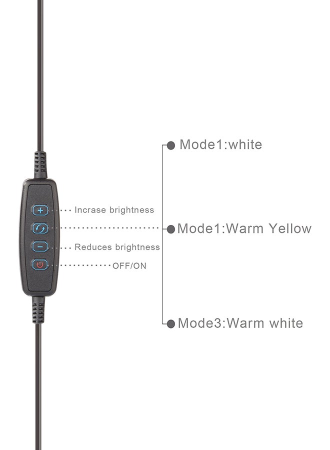 Generic - Flexible Mobile Phone Holder With LED Light Black - Image 1