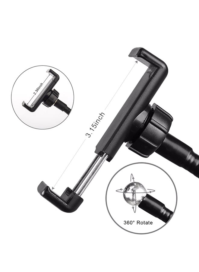Generic - Flexible Mobile Phone Holder With LED Light Black - Image 1
