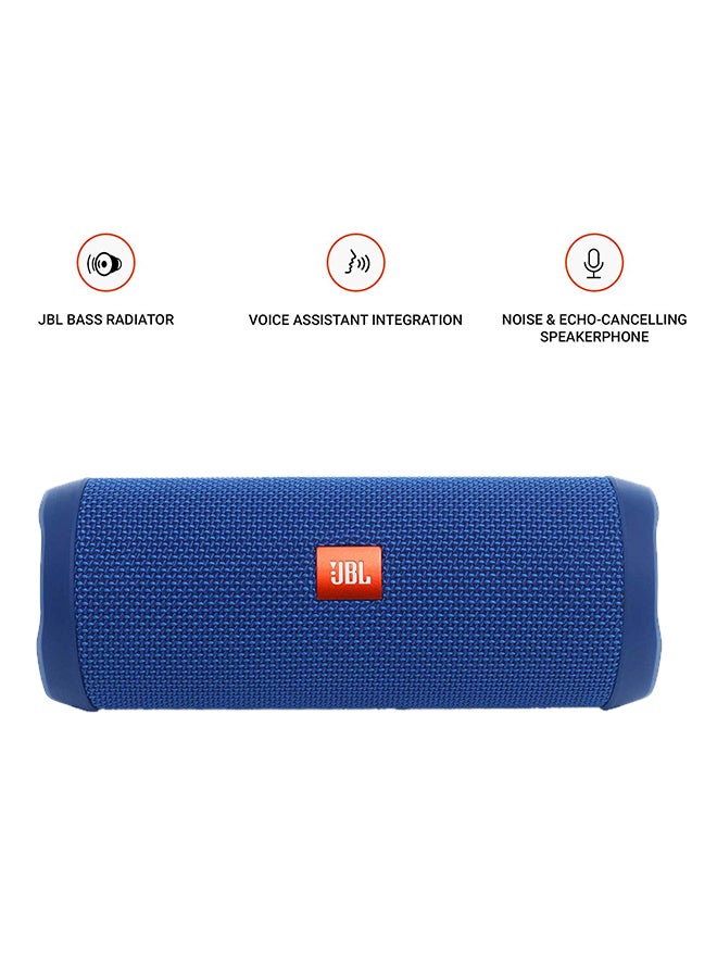 JBL - Flip 4 Waterproof Portable Bluetooth Speaker Blue - Image 1