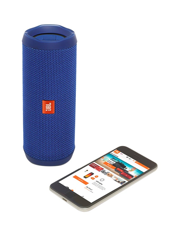 JBL - Flip 4 Waterproof Portable Bluetooth Speaker Blue - Image 1