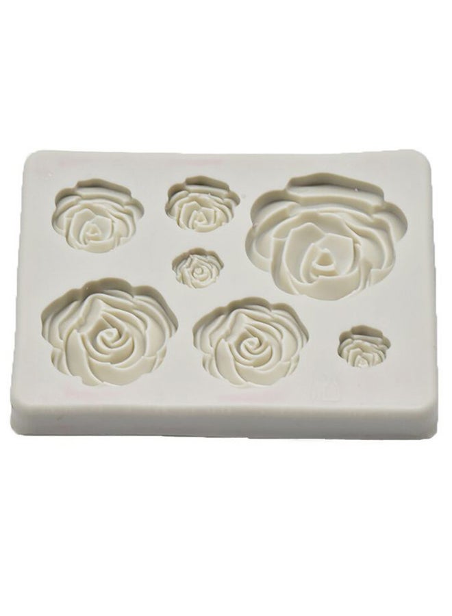 Fondant Rose Flower Mould White