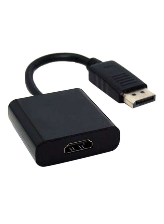 مهايئ DP ذكر إلى HDMI أنثى أسود