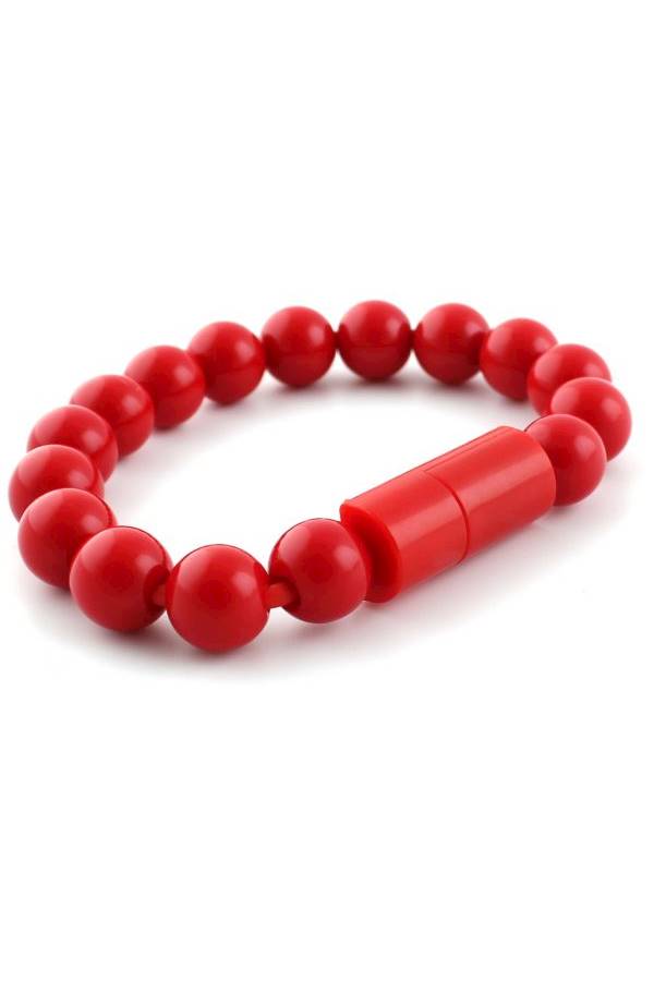 Bracelet Data Sync Magnetic Cable For iPhone 5/5C/5S/6 Red  - Image 1
