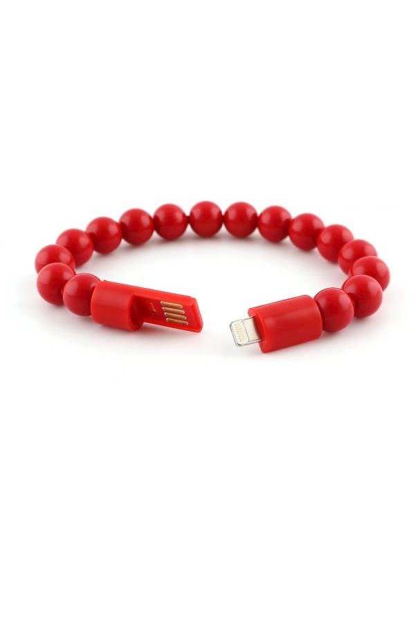 Bracelet Data Sync Magnetic Cable For iPhone 5/5C/5S/6 Red  - Image 2