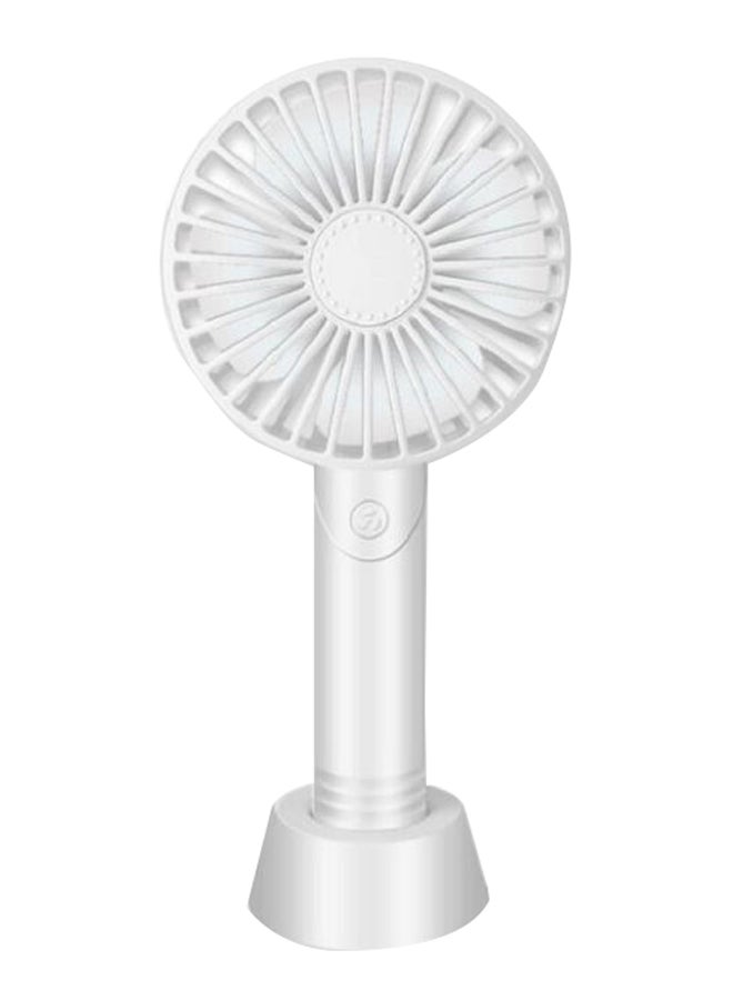 ZUZAI Mini Handle Fan With Detachable Phone Stand 124 White