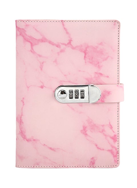 Retro Lock With Diary Thick Creative Student Notebook Pink