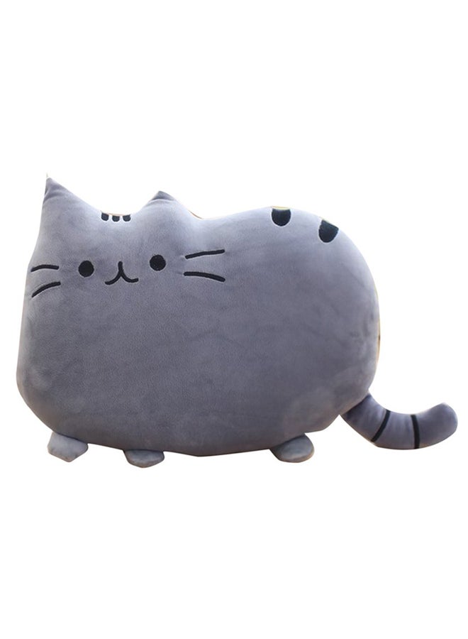Stuffed Cat Shape Pillow Cotton Gray 25centimeter 