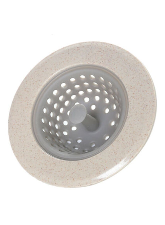 Silicone Hair Catcher Sink Strainer Filter Shower Cover White 11centimeter