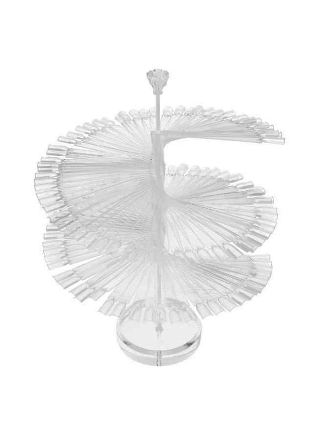 أداة عرض أطراف الأظافر الصناعية الدوارة شفاف