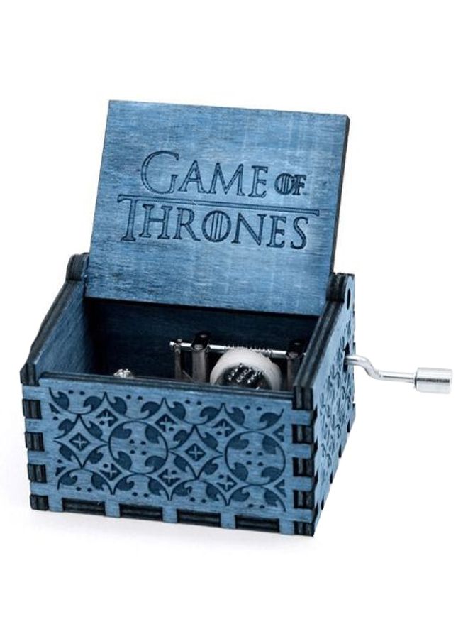 Unique Game Of Thrones Classic Mini Blue Wooden Music Box - Image 1