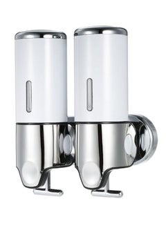 Generic 2-Piece Chamber Wall-Mounted Soap Dispenser Set Silver 500 x 2ml 