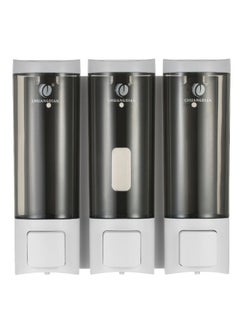 Three Chamber Manual Soap Dispenser Grey/White 200ml - v1560355053/N26567552A_1