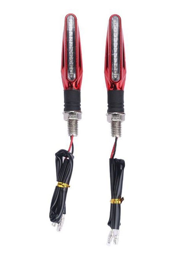 Generic 2-Piece Motorcycle Turn Signal Indicator LED Light Set 