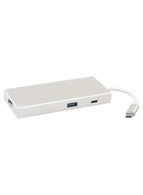 USB C Digital Adapter AVOTCH C Hub 3.1 Card Reader Silver