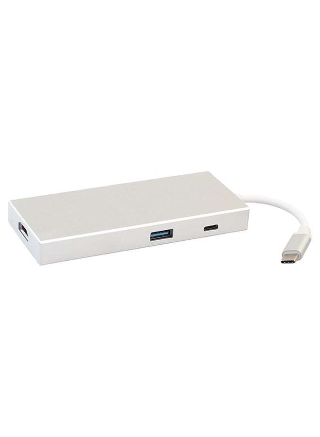 Generic - USB C Digital Adapter AVOTCH C Hub 3.1 Card Reader Silver - Image 1