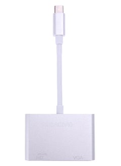 Generic 2 In 1 USB 3.1 Type C To VGA HDMI 4K UHD Adapter Silver  - Image 4