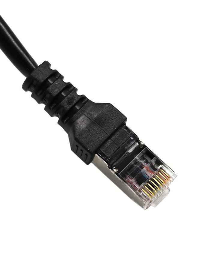 RJ45 1 To 3 Ethernet LAN Cable Splitter Black  - Image 3