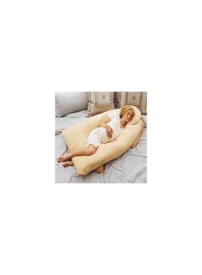 وسادة حمل نموذجية على شكل حرف U قطن بيج 80x120سم - Image 2