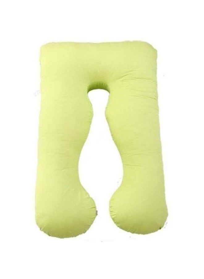 U Shaped Full Body Pillow Cotton Green 120x80cm - Image 1