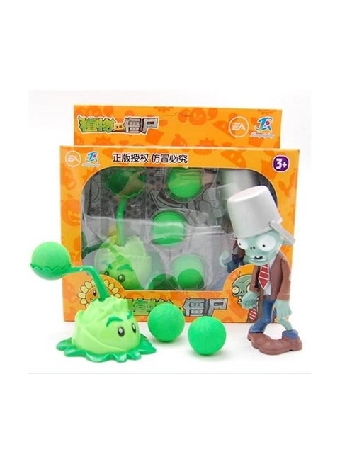 Cabbage-Pult And Buckethead Zombie Toy Set