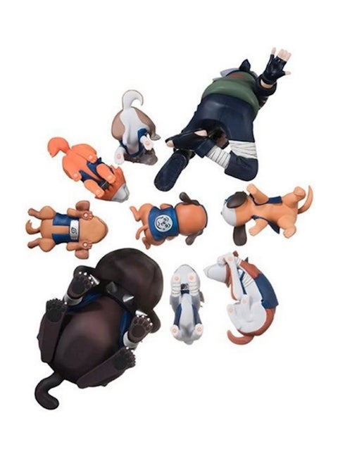 Naruto Hatake Kakashi With Dogs Statue Set