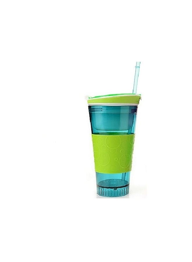 Snackeez 2 In 1 Snack And Drink Glass Blue 