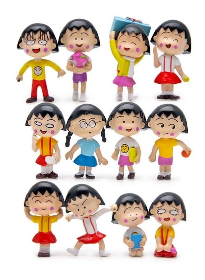 12-Piece Chi Bi Maruko Doll Set 5.8cm  - Image 1