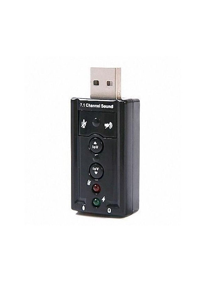 USB External Audio Sound Card Adapter Black