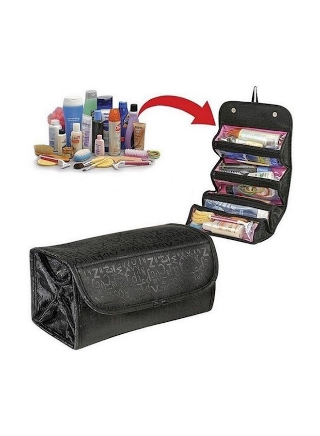 حقيبة تخزين المكياج ومستحضرات التجميل أسود