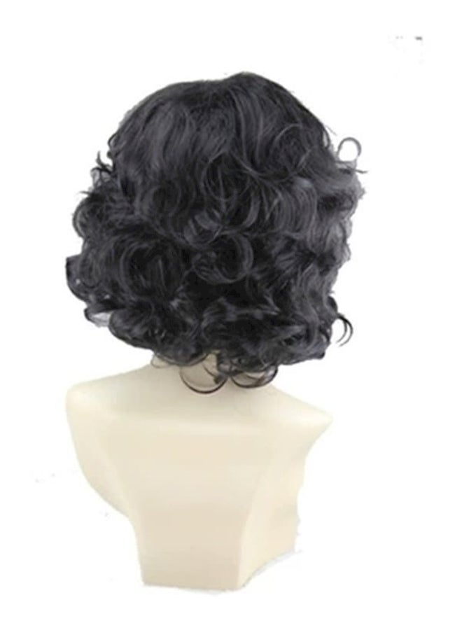 شعر مستعار قصير لا يحتاج إلى لاصق أسود - Image 1