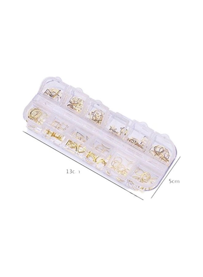 Rivet Nail Art Decoration Stickers Kit Gold - Image 2