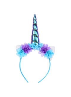 Rainbow Horn Unicorn Headband Blue/Purple