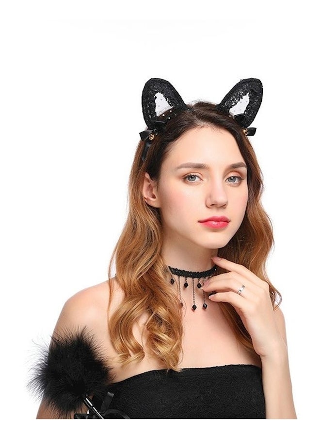 Kitty Ears Hairband Black - Image 1