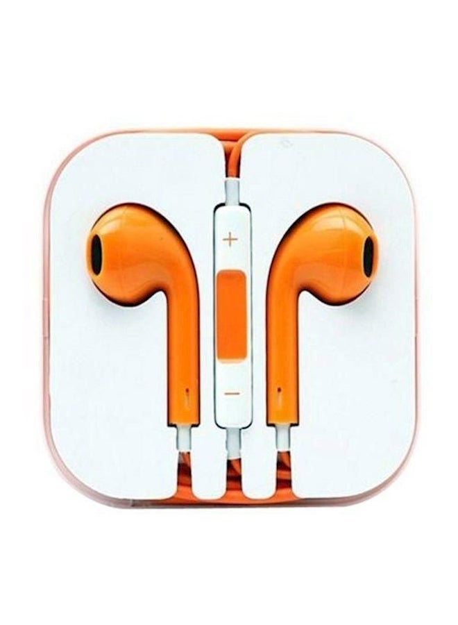 Generic - In-Ear Earphones With Mic For Apple iPhone 6/6 Plus Orange - Image 1