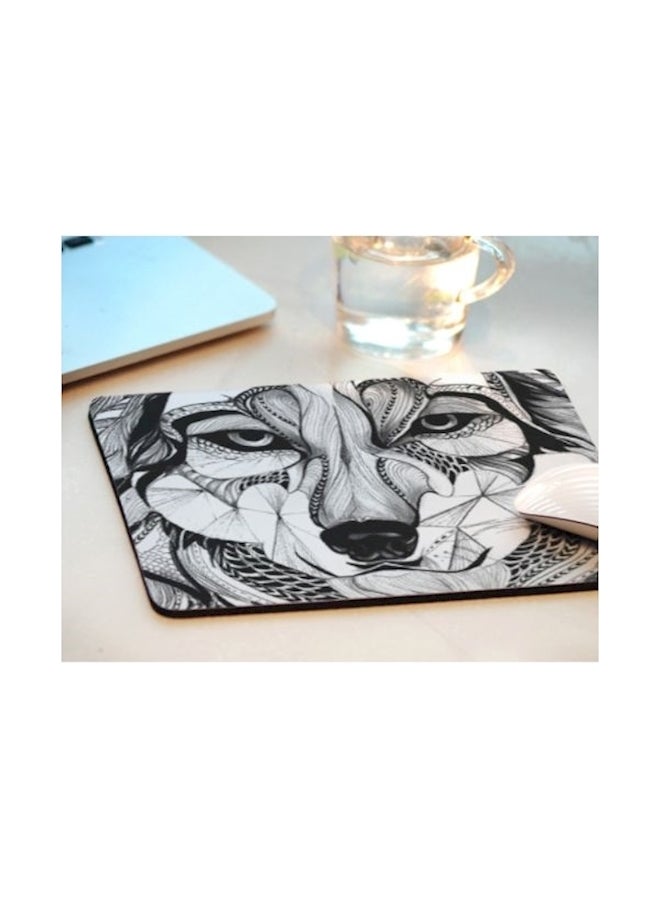 Animal Printed Mouse Pad Black/White - Image 1