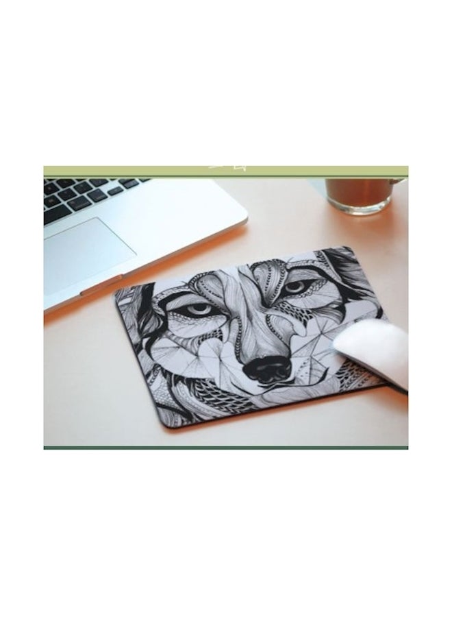 Animal Printed Mouse Pad Black/White - Image 2