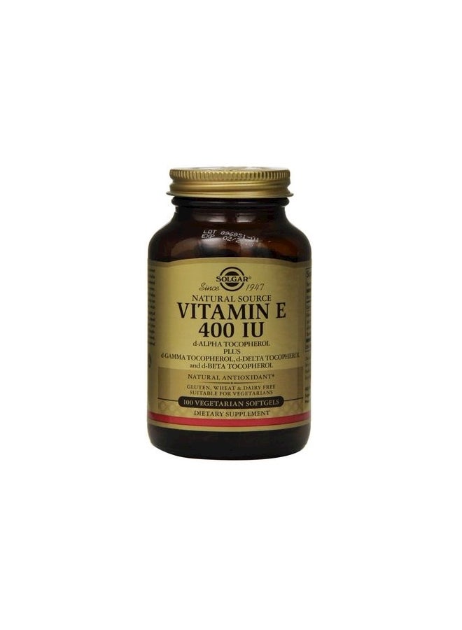 Solgar Vitamin E 400 Iu Dry Vegicaps - 100 Softgels
